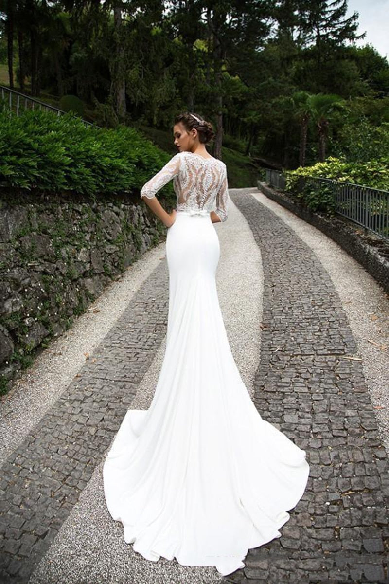 Vestido de Novia de dos piezas corte Sirena